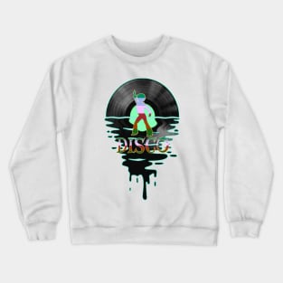 Vinyl LP record disco soul train Crewneck Sweatshirt